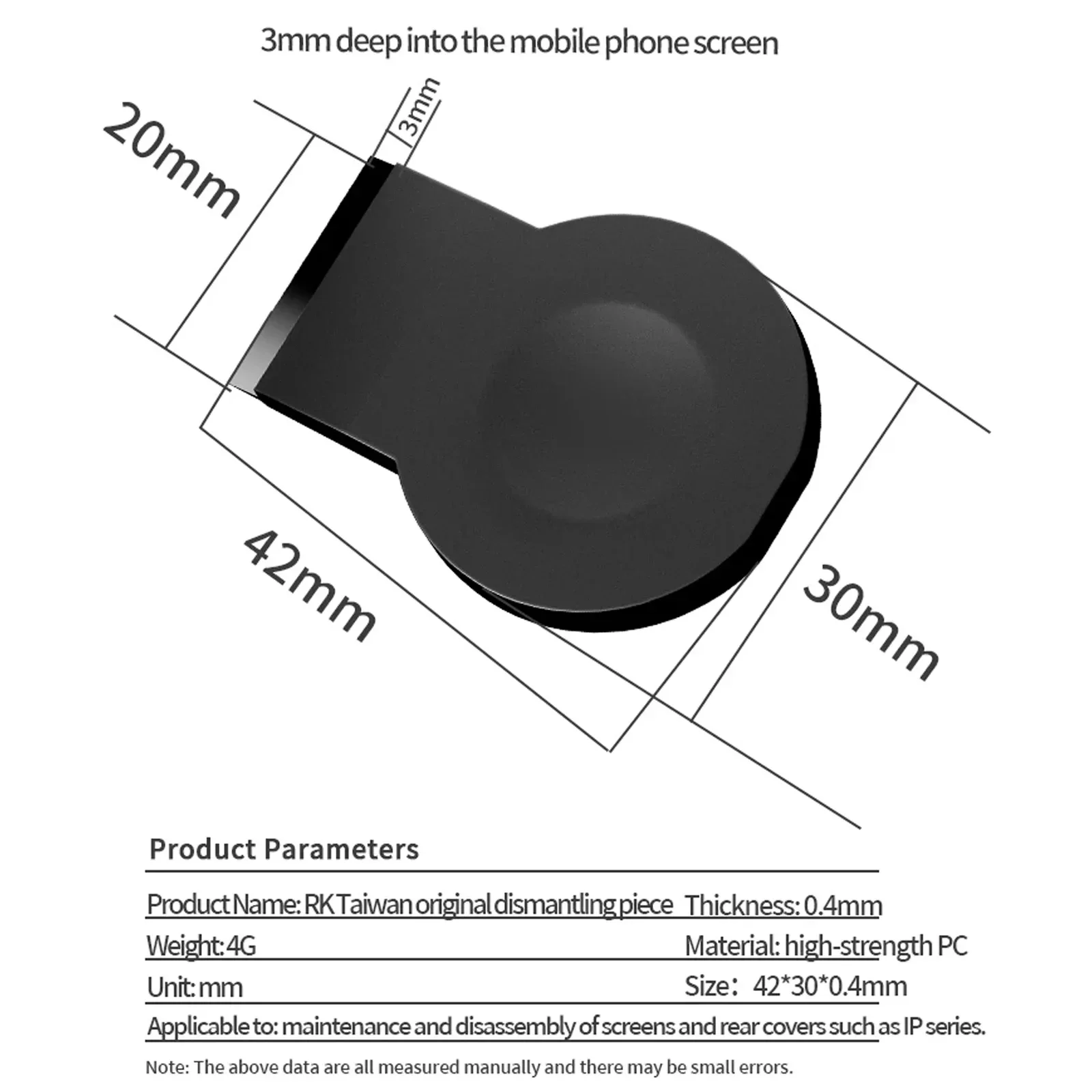 RK 100pcs Chip di smontaggio dello schermo di riparazione del telefono cellulare per IPhone IPad Tablet Screen Cover posteriore smontaggio strumento di riparazione separato