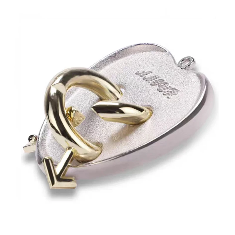 Metalowe łamigłówki edukacyjne zabawki w kształcie serca z motywem strzały Cupida, gry logiczne IQ, gry na rozwój umysłu dla dorosłych i dzieci.