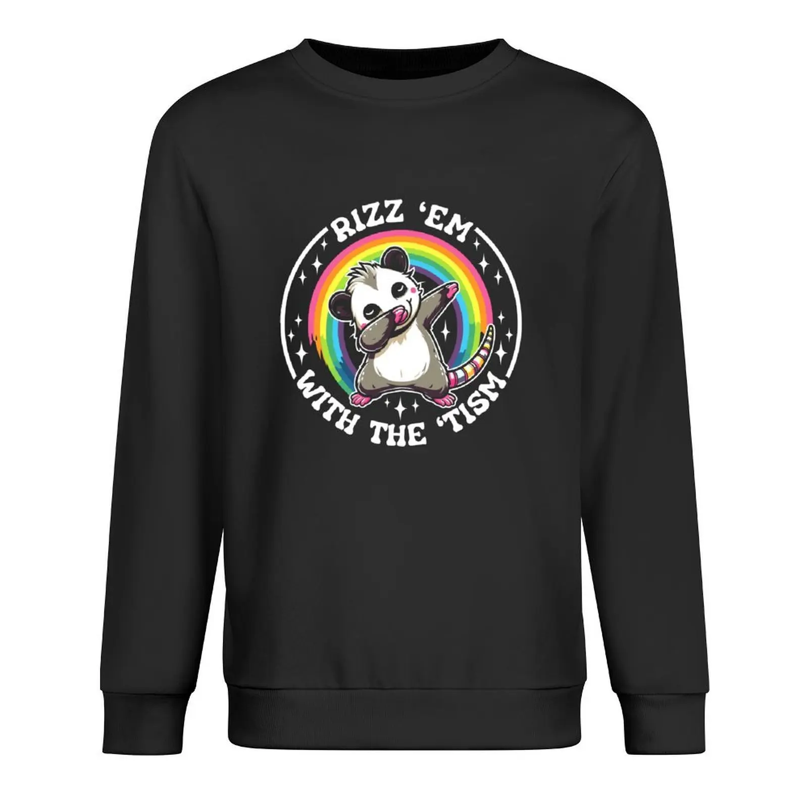

Autism Rizz 'Em With The 'Tism Autistic Opossum Pullover men clothing winter clothes male clothes blouse sports sweatshirt man