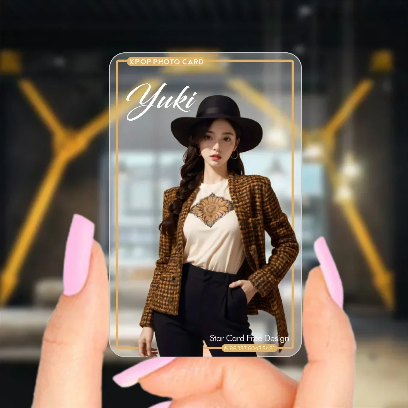 Free Design Transparent PVC Cards Kpop Photocard Personal Art Photo Card