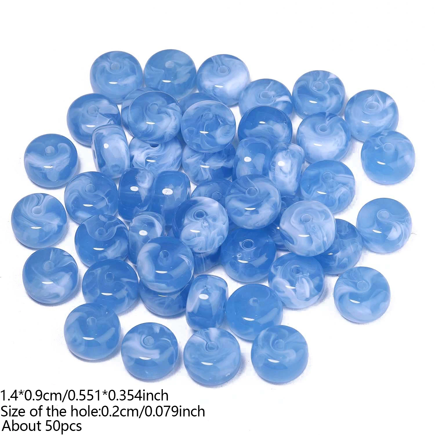 Farbige Acryl-Flachperlen 9x14mm Lose Spacer-Rondelle-Perlen für DIY-Ohrringe, Armbänder, Halsketten und Schmuckherstellung Zubehör – Detail 12