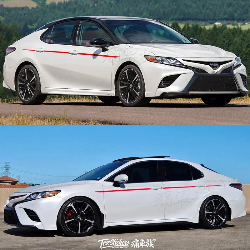 

Автомобильная наклейка для Toyota Camry 2018-2019, внешняя декоративная наклейка для кузова, спортивная внешняя модификация, наклейка, пленка