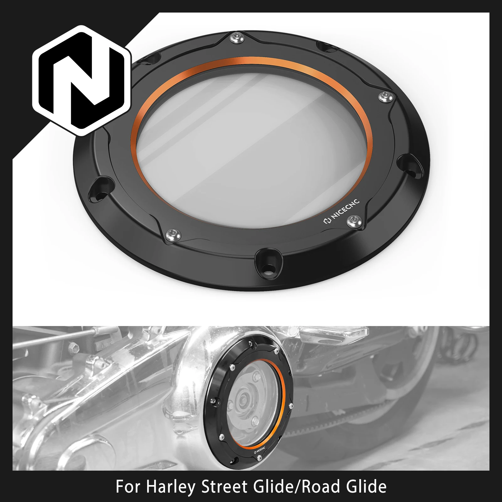 

Clutch Derby Cover For Harley M8 Engine Street Glide Road Glide /Special Road King Electra Glide Ultra Limited Tri Glide