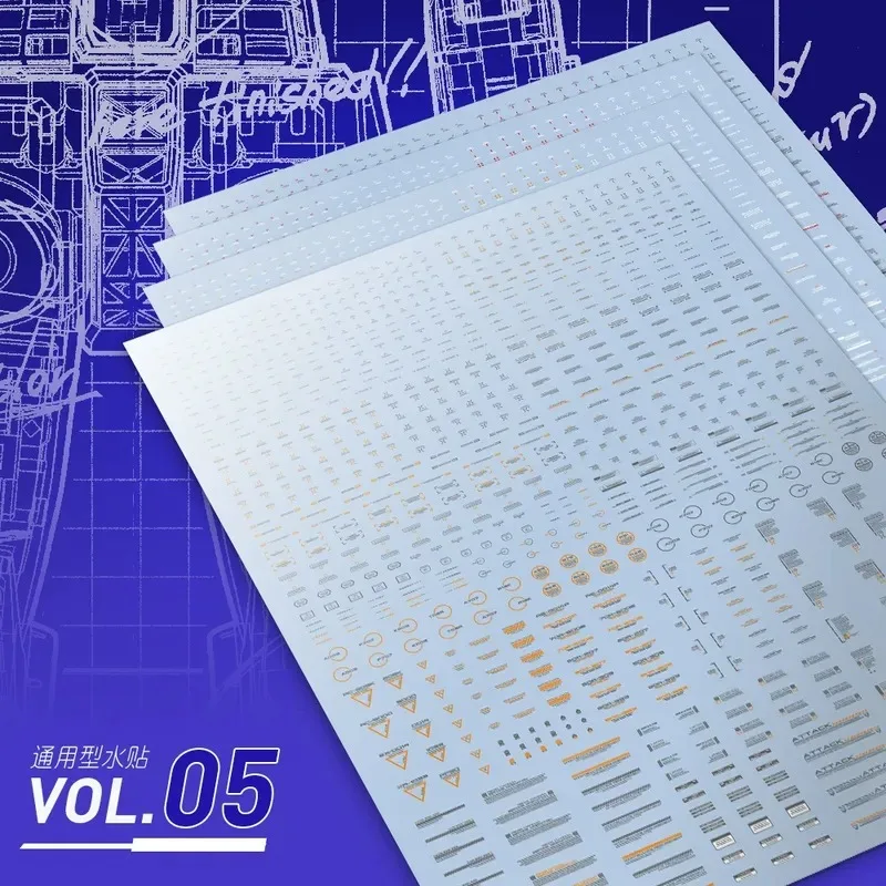 Ingenuity Club High-Precision Fluorescent Waterslide Decals for Model General VOL5 1/100 1/144 Hobby DIY Accessories