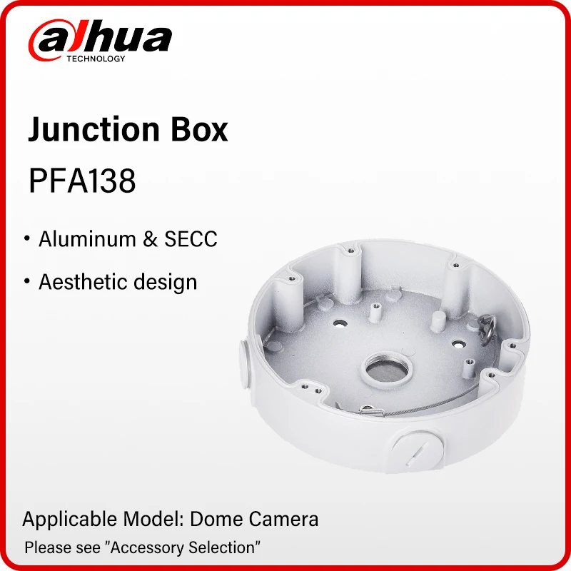 Dahua PFA138 Junction Box For Dome Camera IPC-HDBW7442E1-Z-X HDBW5241E-Z5E HDBW5541E-ZE HDBW5442E-ZE HDBW5241E-ZE HDBW8241E-Z