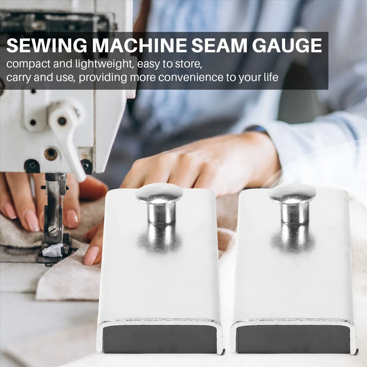 A77K 2Pcs Magnetic Seam Guide Sewing Machine Seam Gauge Sewing Gauge Magnetic Guide MG1 for Most Sewing Machine Foot Parts