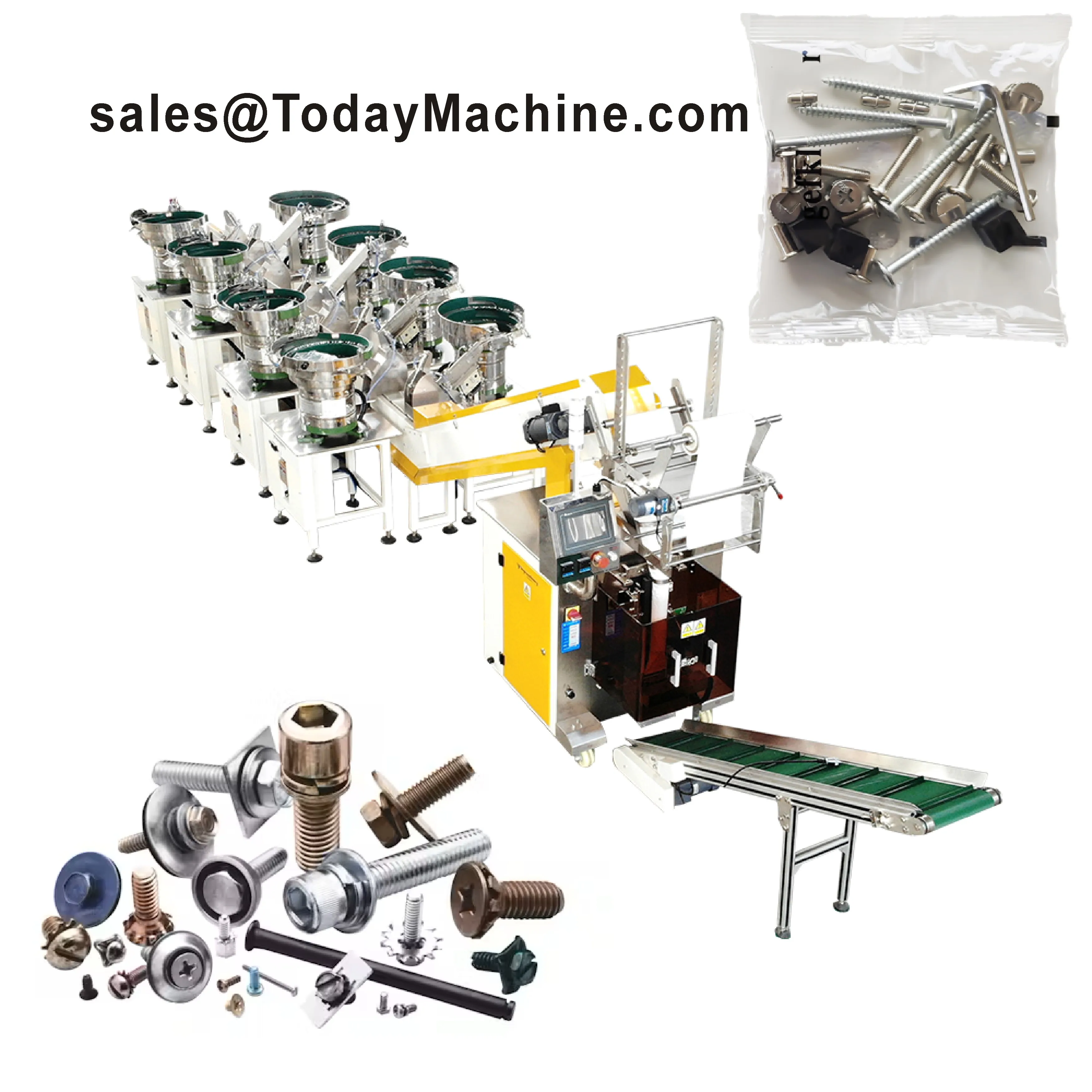 Double Vibrating Disk Full Automatic Screw Packing Machine Counting and Packing Machine for Small Items