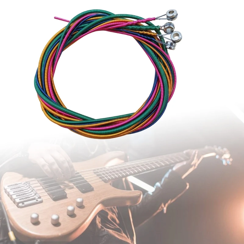 0.44mm-1.00mm Copper Alloy  4 String Electric Bass String Instrument DIY Repair Bass Parts Colorful Bass Strings