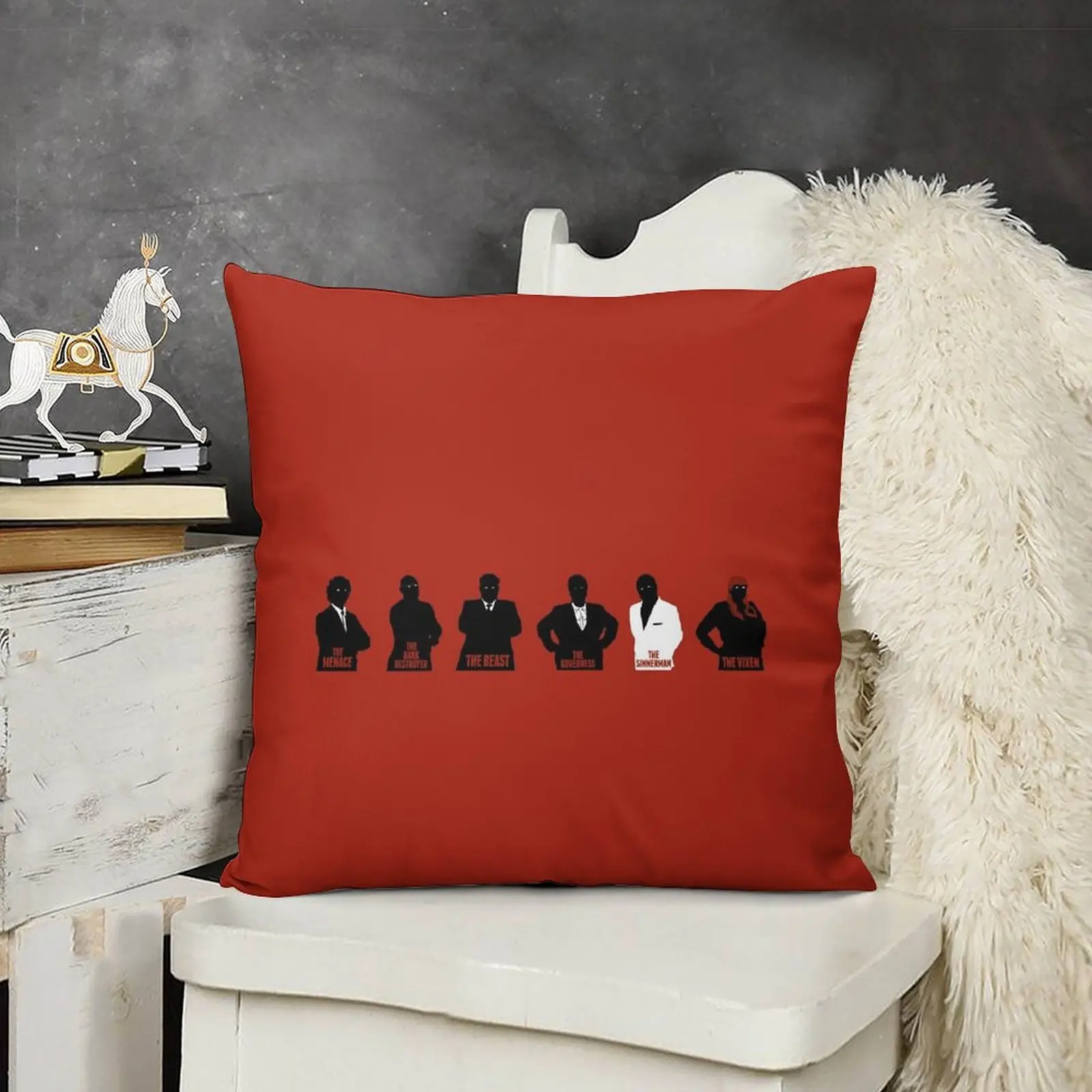 

The Chasers (Red) Throw Pillow Sitting Cushion Decorative Cushion Pillow Covers Decorative pillow
