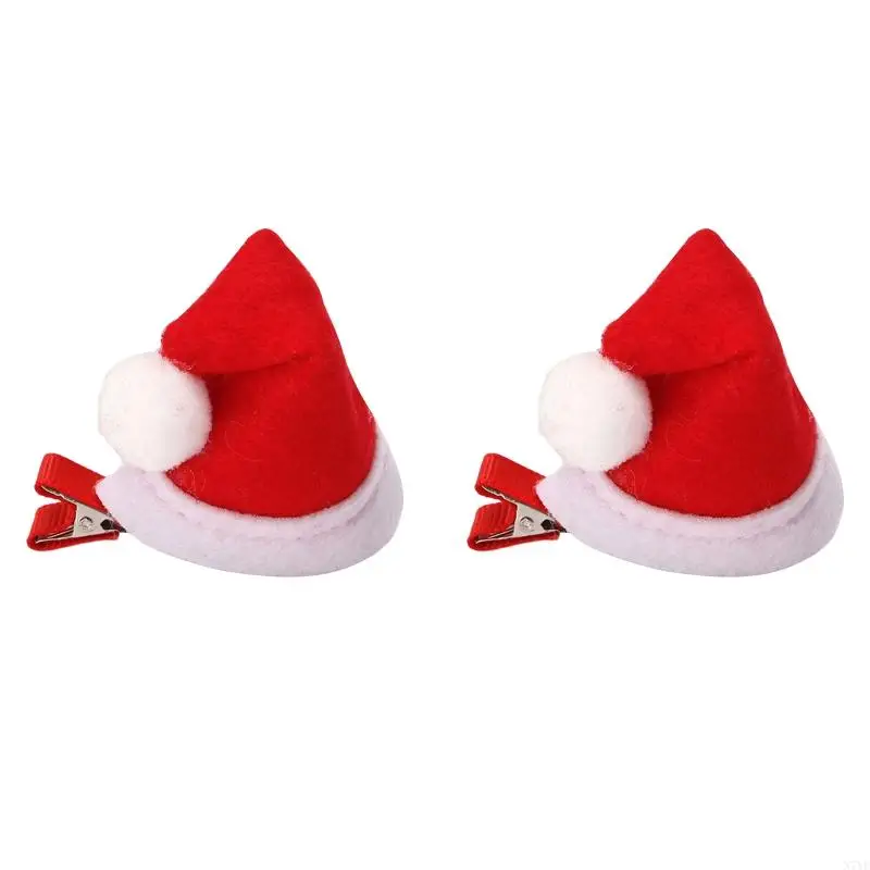 N7yf Cappello Natale Clip Babbo Natale Clip copricapo Cappello natalizio Hairpin