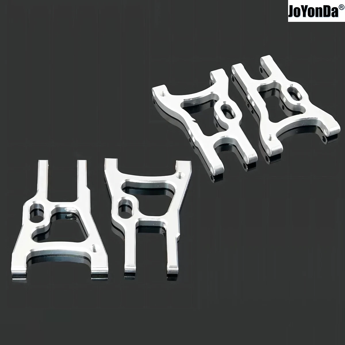 Plástico / Aluminio # 02007 Trasero # 02008 Brazo de suspensión inferior delantero para RC 1/10 HSP 94101 94102 94103 94123