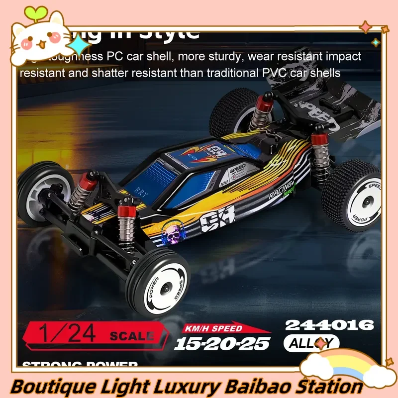 Wltoys 244016 High-Speed Remote Control Rc Car 1:24 Scale Electric Two-Wheel Drive Competitive Toy Vehicle For Ages 14+