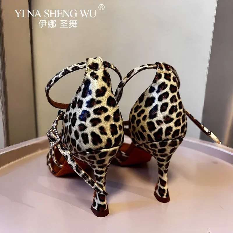 New Latin Dance Shoes Girls Women Ballroom Tango Soft Bottom Dancing Shoes for Ladies Party Salsa Sandals 5/7cm Heel