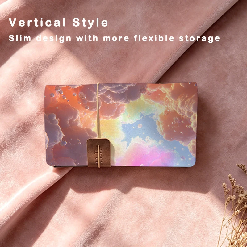 Rainbow Bubble Cloud Loose-Leaf Photo Album 6-Ring Binder 3 Inch Photo Pocket Book Travel Family Couple Baby Memory Collection