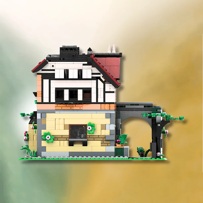 1917 pz MOC Il Vecchio Guardato Inn Castello Building Blocks Pensiero Logico su Costruzione FAI DA TE Assemblare Giocattolo Di Natale Regalo