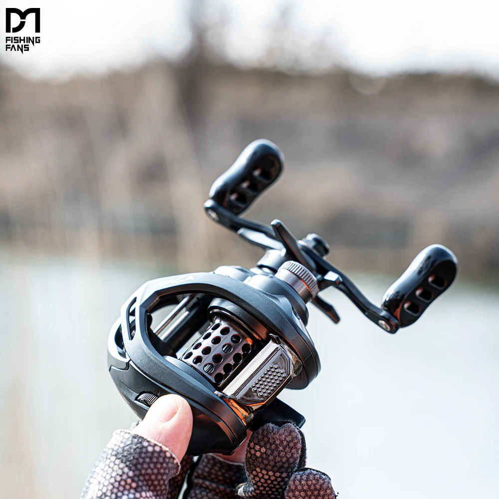 FISHINGFANS ORCA C1 Salzwasser-Baitcasting-Rolle Baitcaster 5+1BB Baitcasting-Multiplikator-Spule Tief- und Flachspule Angelrolle – Detail 11