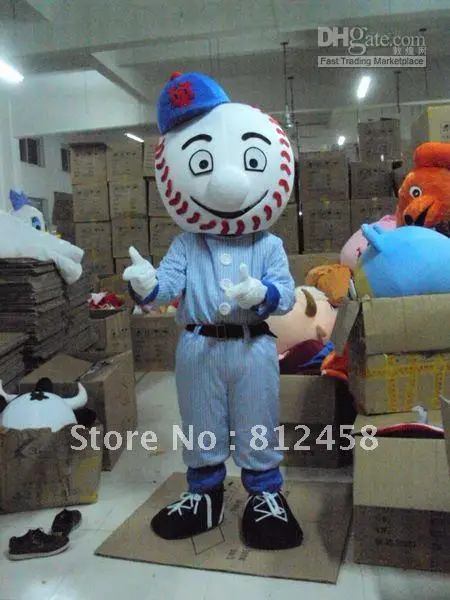 Nuovo adulto vendita calda schiuma carino Baseball Fancy Cartoon mascotte Costume peluche natale Fancy Dress Halloween Mascot Costume