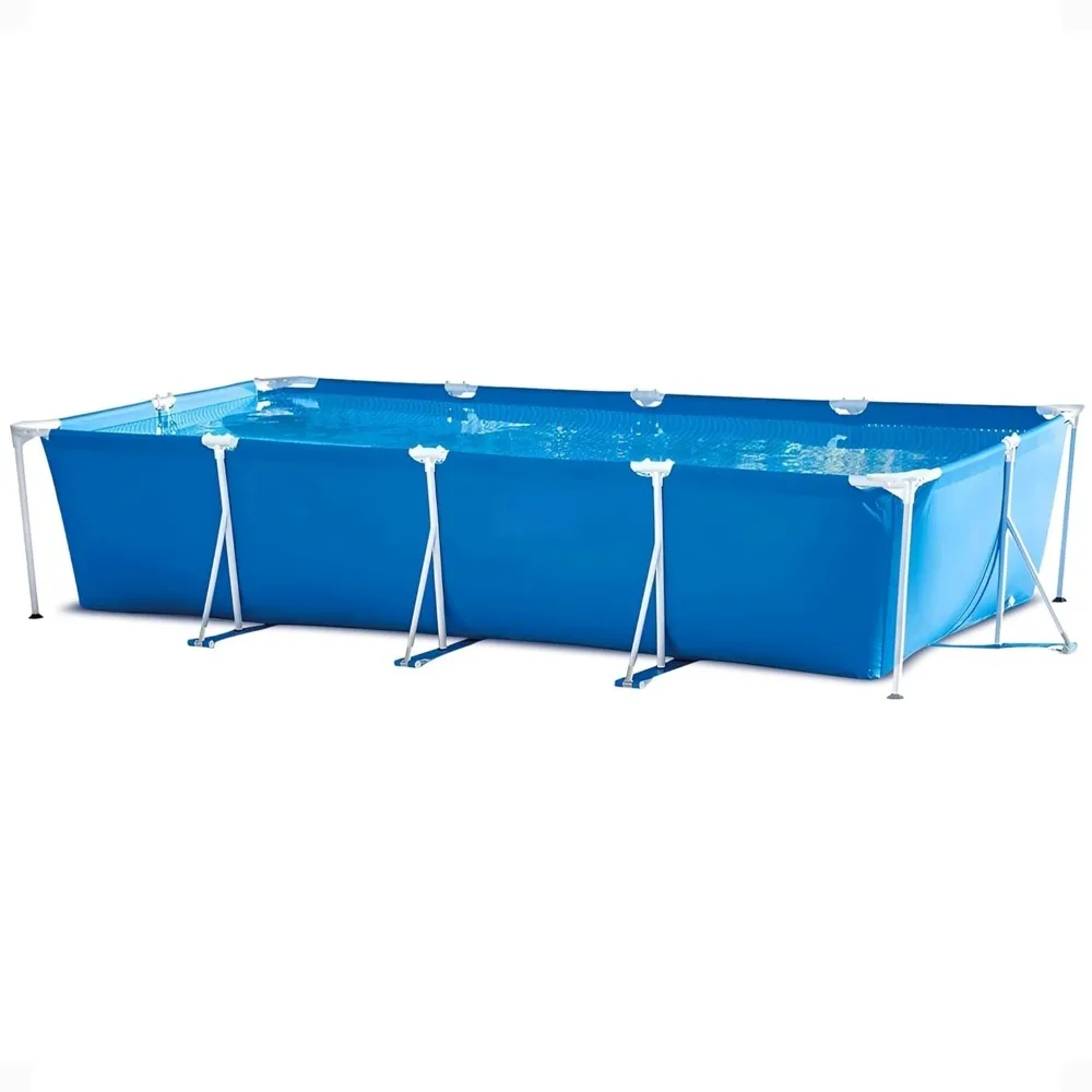 

Rectangular Frame 14 ft 9 in x 7 ft 3 in x 33 in Above Ground Pool, Swimming Pool with Steel Frame, Pump Not, Customized
