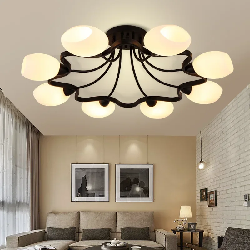 

Modern Led Ceiling Lights Hotel Hall Bedroom Glass Lamp Dining room pendente de teto Fixture Lighting For Wedding deco