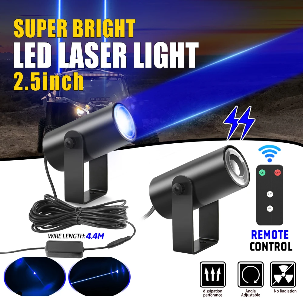 

HAOLIDE 3-дюймовые светодиодные гирлянды с красным, синим точечным лучом и пультом дистанционного управления для ATV UTV Truck Jeep Polaris RZR Boat 12V 24V