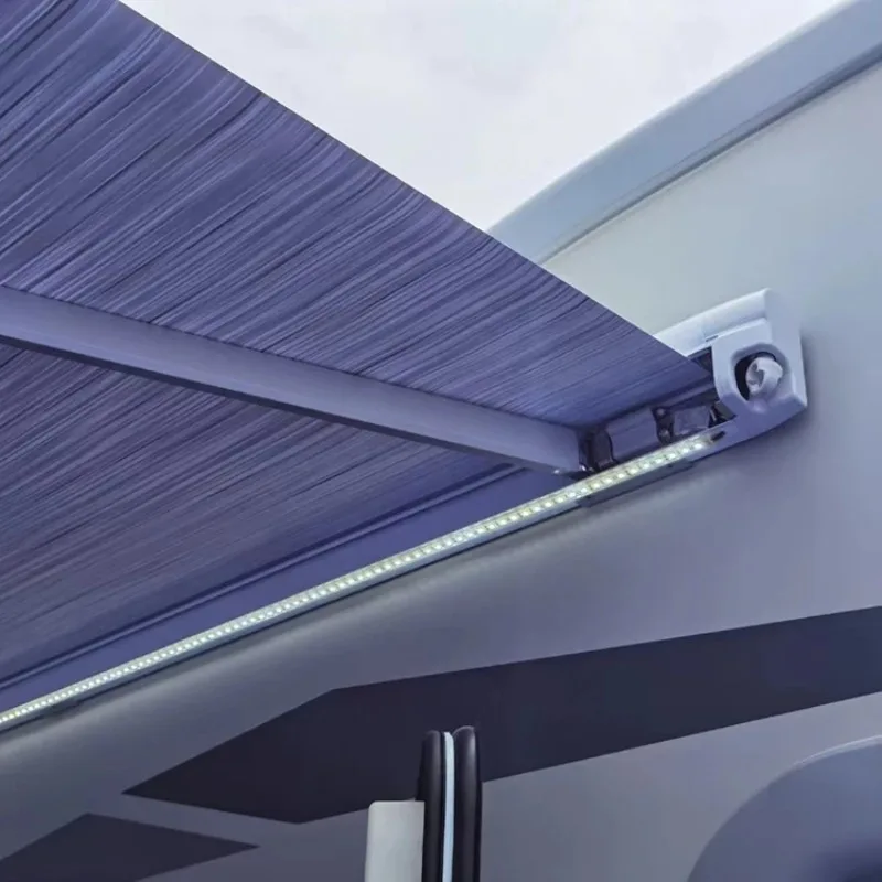 أفضل مظلة قافلة قابلة للسحب من سبائك الألومنيوم المقاومة للعوامل الجوية مقاس 4 × 2 م من أجزاء جسم متنقل RV من الصين #4