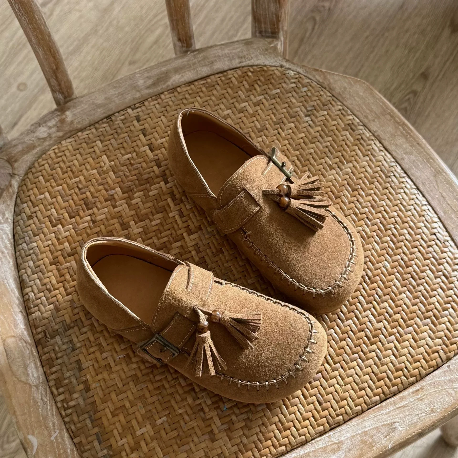 موضة شرابة الفتيات الخف-gommino ربيع الخريف عالية الجودة جلد الغزال الأطفال حذاء كاجوال جلد البقر الاطفال الشقق #6