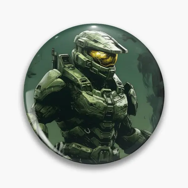 Master Chief  Soft Button Pin Lapel Pin Collar Jewelry Gift Brooch Hat Cute Clothes Funny Creative Badge Lover Metal Cartoon