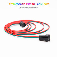 2PIN 3PIN 4PIN 5PIN Female&Male JST Led Extend Cable Connector 0.5M/1M/2M 22AWG Wire For 5050 RGB WS2811 WS2812B WS2815 Strip