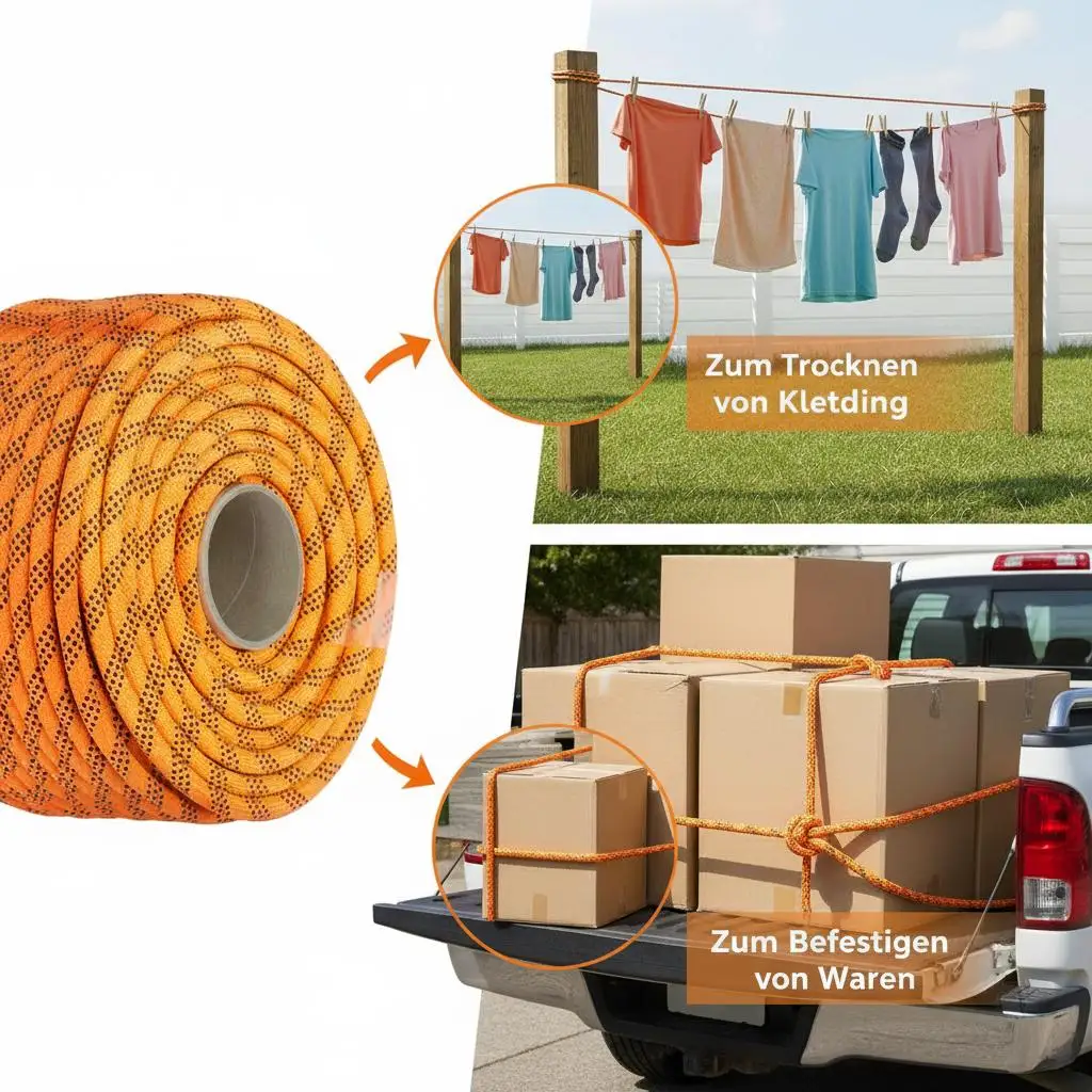 

Synthetic Fiber Cord 7/16" x 200' For Cargo Loading Tree Rigging Utility Pulling, 8400lbs Breaking Strength Double Braided Hi