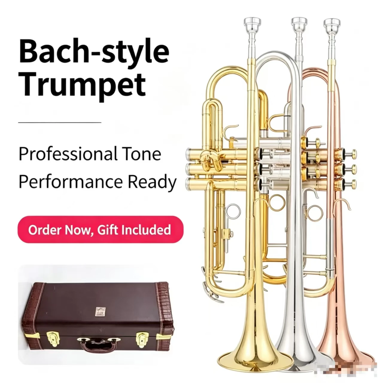 American Bahia-style trumpet LR180GS72, professionally crafted with gold and silver plating