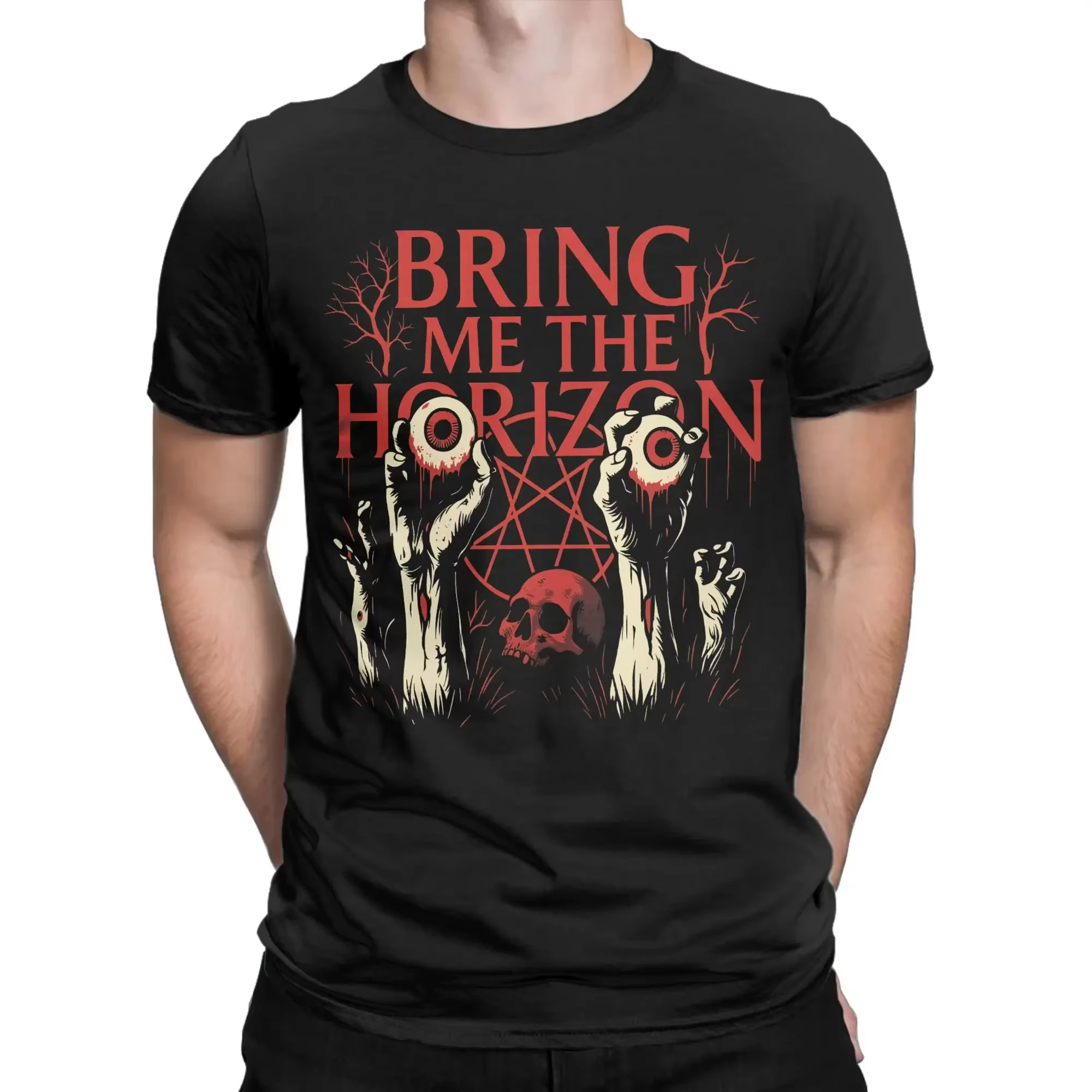 Camiseta BMTH Bring Me The Horizon Metalcore, camiseta de algodón a la moda para hombre, camisetas de manga corta con cuello redondo, ropa S-3XL