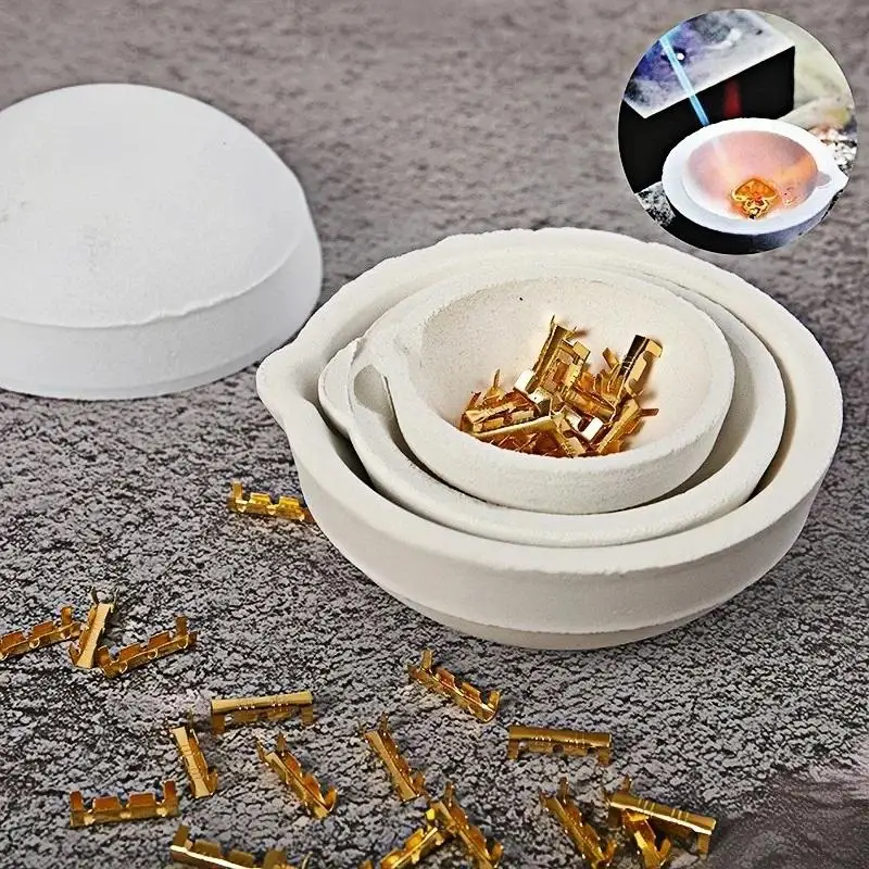 

1PC Quartz Bowl Crucible High Temperature Quartz Bowl Crucible Furnace Melting Casting Refining Golden Silver Jewelry Tools
