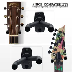 Guitar Wall Mount Hanger Black Guitar Hanger Wall Hook for All Size Guitars Bass Mandolin Banjo Ukulele
