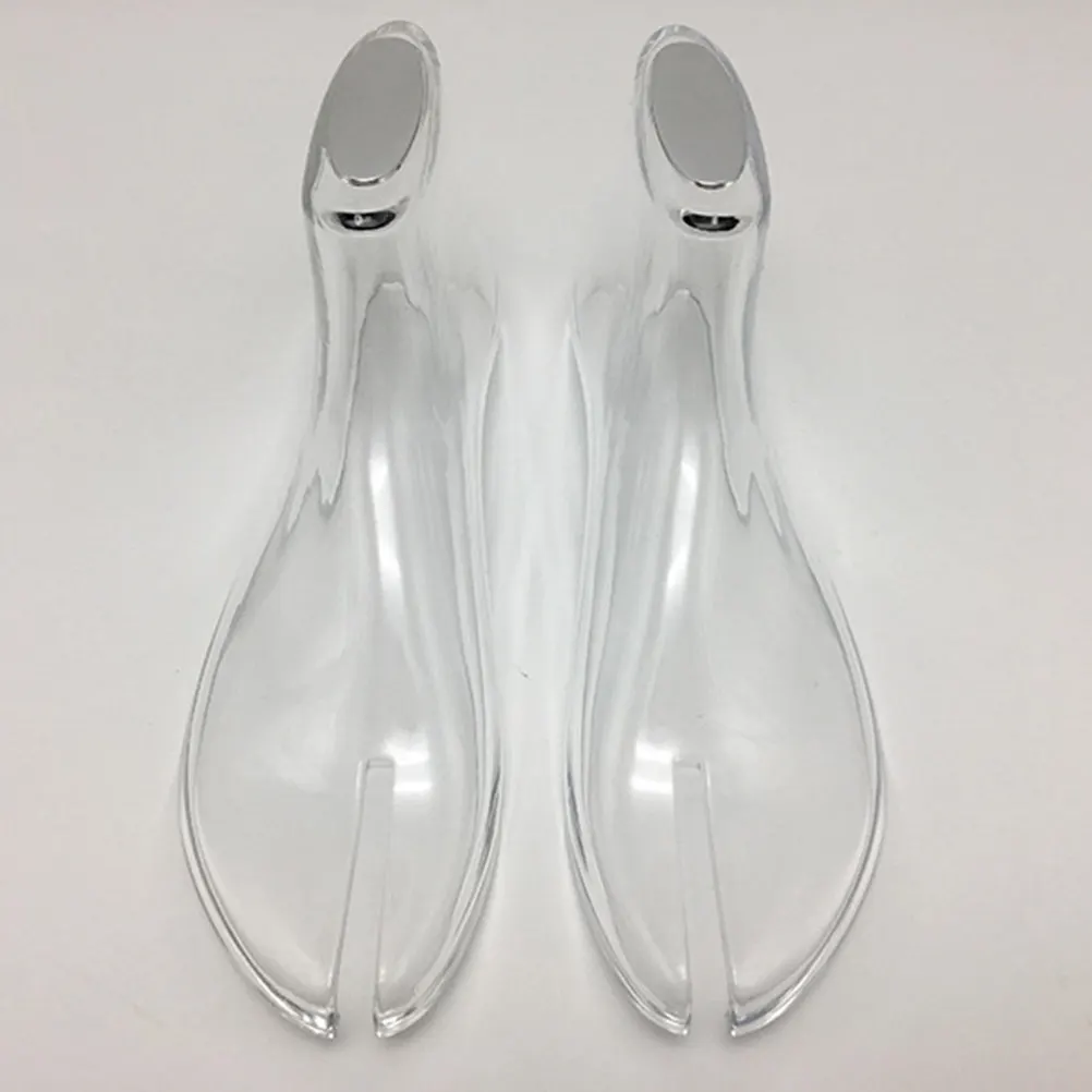 1Pair Transparent Acrylic High Heels Holder Shoe Display Stand for Boots Sandals Shape Retention Home Shop Hotel Use Lightweight