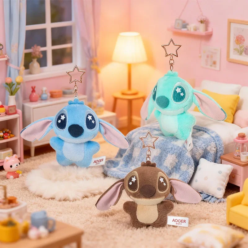 جديد ديزني غرزة قوس قزح كاندي فول سلسلة أفخم دمية kawaii على ظهره سستة أفخم المفاتيح الديكور القطن دمية هدية عيد