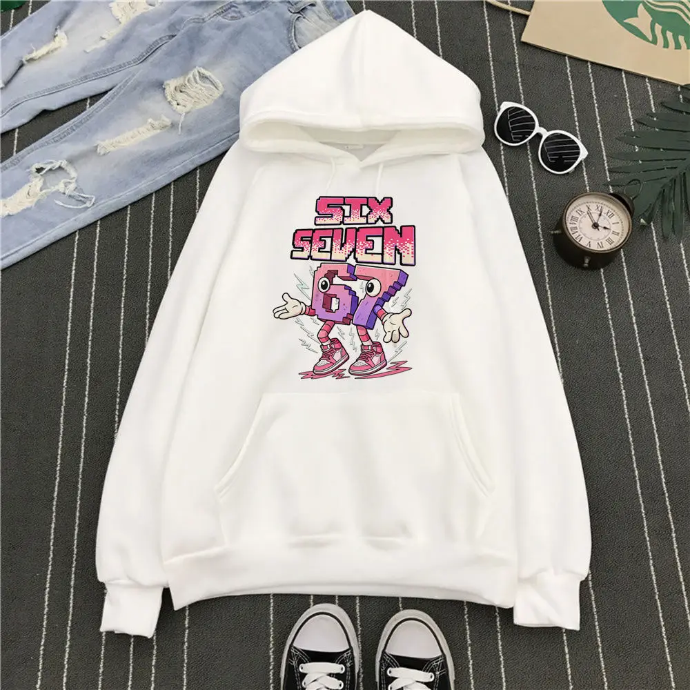 67 Six Seven hoodie patterned modern style graphic casual wear anime sweater trendy teen pullover casual wear trendy pattern
