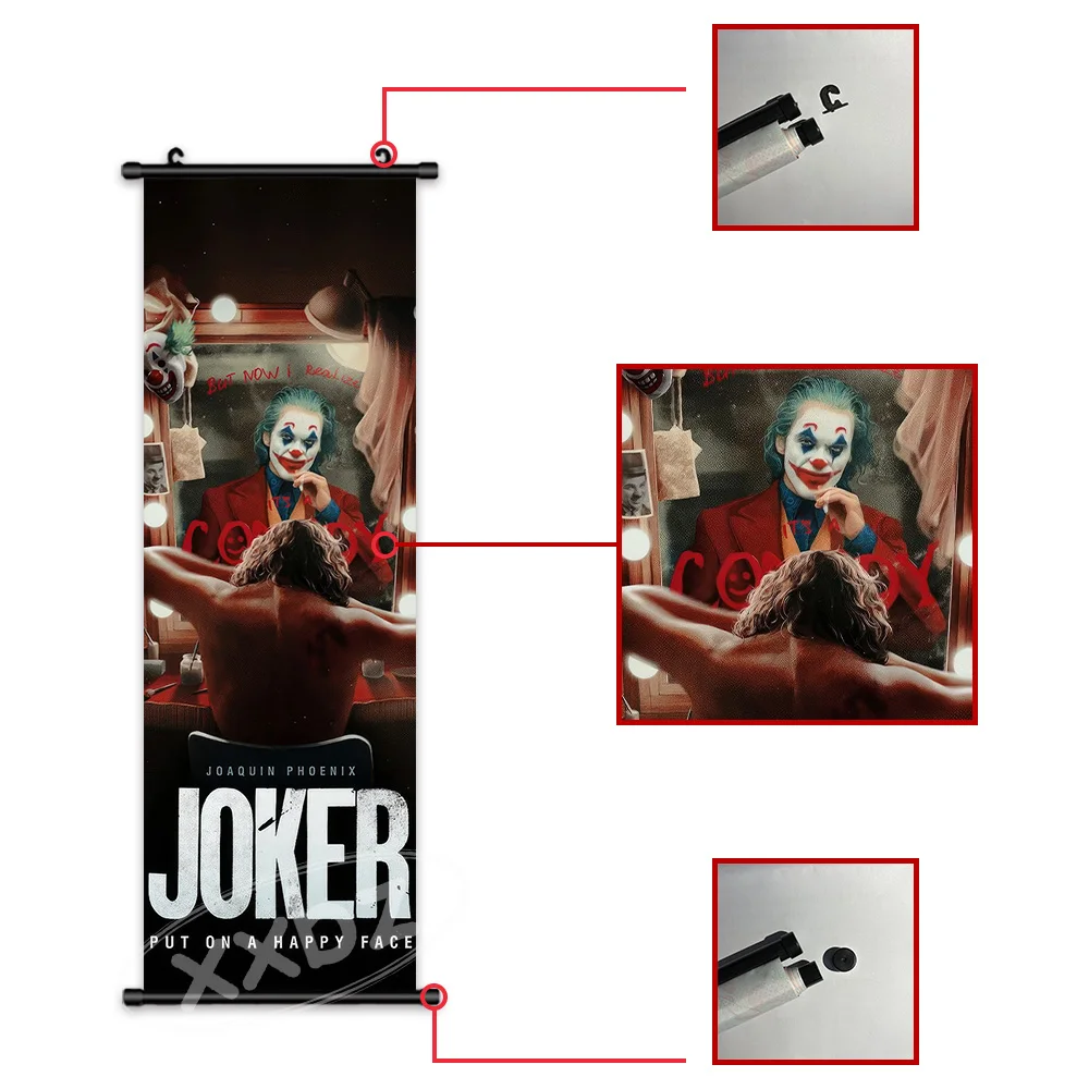 映画ポスタージョーカープリント壁アートワーク家の装飾絵画クラシック DC コミックフィギュアルームキャンバススクロール画像