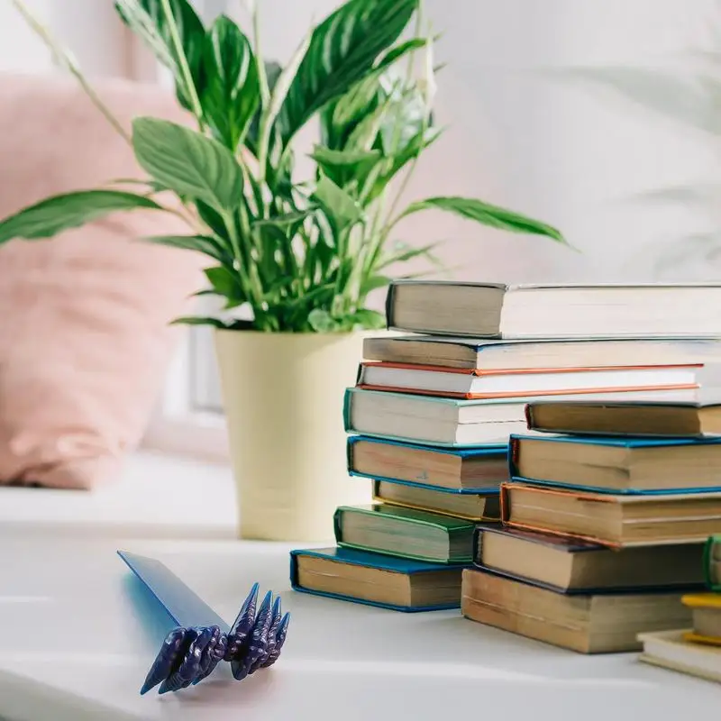 اليدوية الراتنج هالوين المرجعية ، الحلي رف الكتب ، حامل صفحة اليد ، الرعب ، شيطان زاحف ، كول