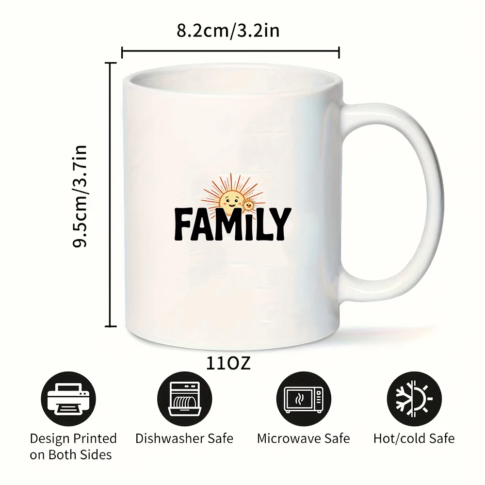 كوب سعة 11 أونصة + كوب عائلي مريح + كوب كارتون صن + كوب مشروبات باردة وساخنة للأطفال - هدية عيد الميلاد للمنزل والمكتب #3