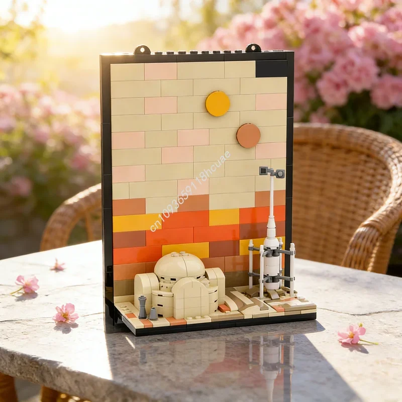 412pcs MOC Tatooine Twin Suns Star Battle Model Building Blocks Architecture Toys Christmas Gift Creative Idea Education Brick