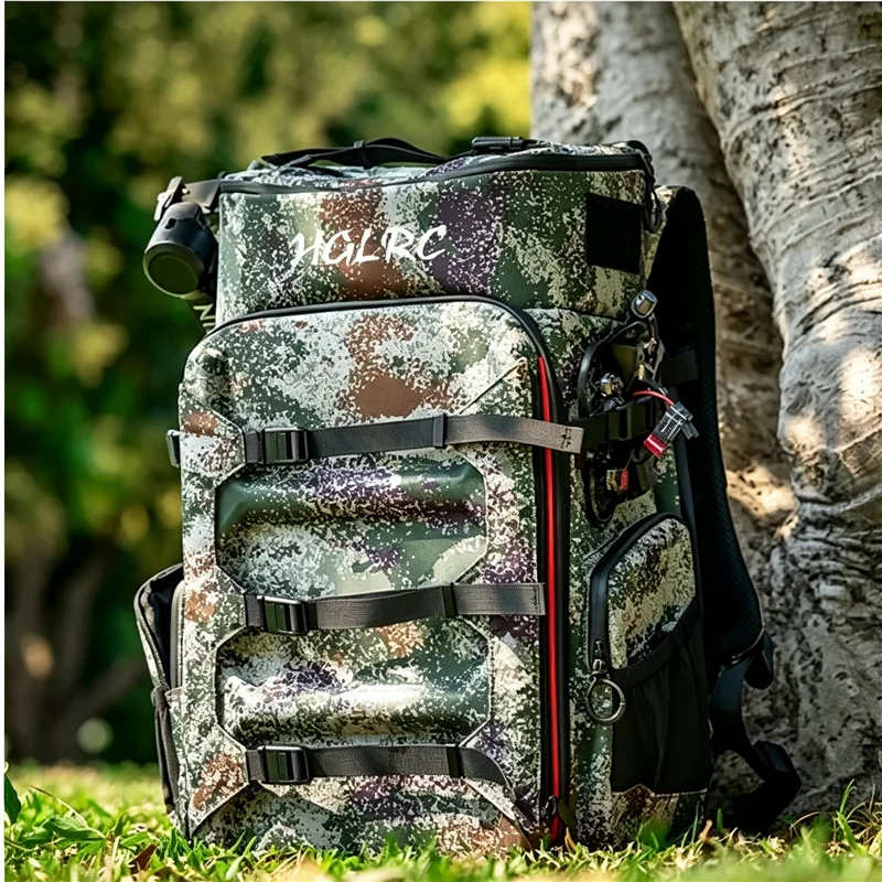 HGLRC B1 33.5L Waterproof FPV Backpack Complete Kit, Outdoor Travel Storage Bag with Waist Pouch Rain Cover Battery Safe Bag