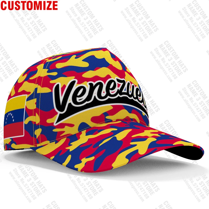 Venezuela Baseball Caps Free Custom Made Name badge Team Logo Ve Hats Ven Country Travel Venezuelan Nation Spanish Flag Headgear