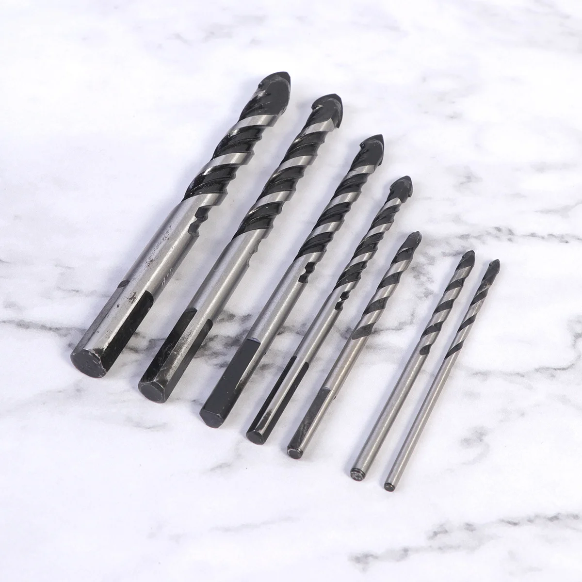 7 قطعة سيراميك زجاج مجموعة لقمة مثقاب قسط مثلث عرقوب عززت رئيس لحفر السيراميك المرايا الجص