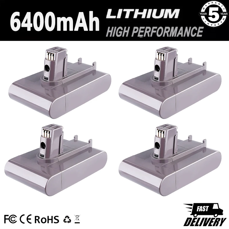 

1/2/4Pcs 21.6V 6.4Ah DC31A Replace for Dyson 22.2V Battery Pin Type A DC34 DC35 DC44 DC56 DC57 965557-03 Handheld Vacuum Cleaner