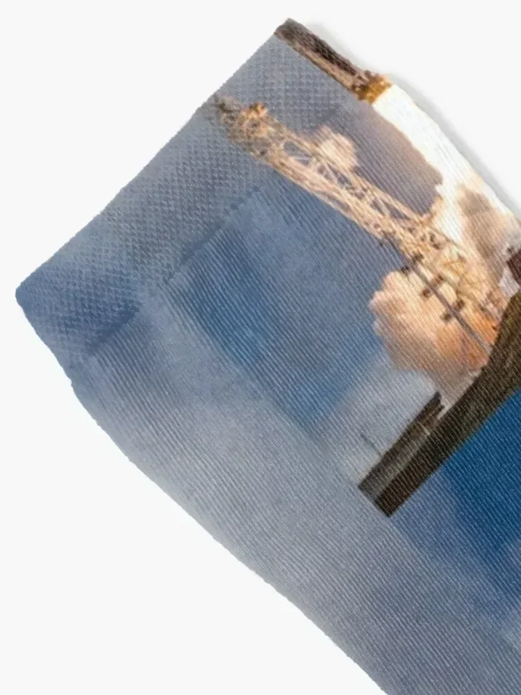 SpaceX rocket launch Socks Non-slip New year's christmass gift basketball Mens Socks Women's