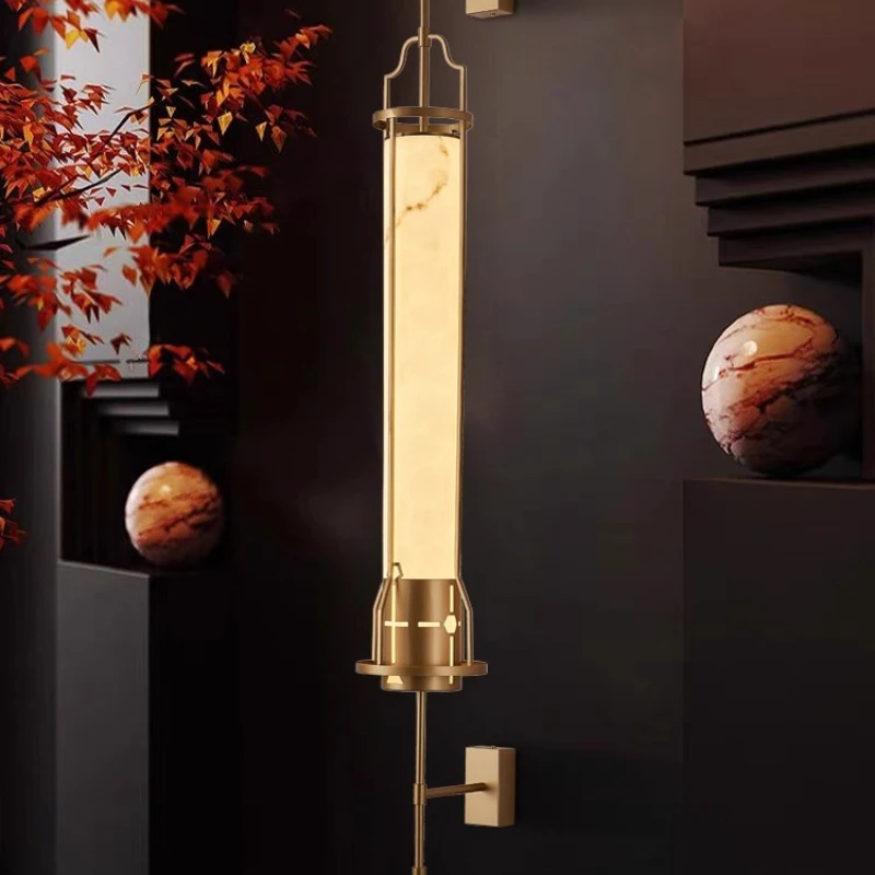 Modern Designer Wall Lamp Long Strip Light Hotel Lobby Villa Living Room Background  Lighting Indoor Decoration LED Wall Sconces