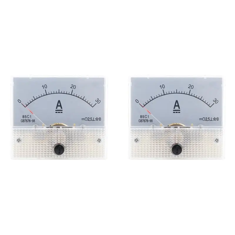 AT29-2X 85C1-DC 30A DC Voltmeter Pointer Head Analog Ammeter Panel Meter