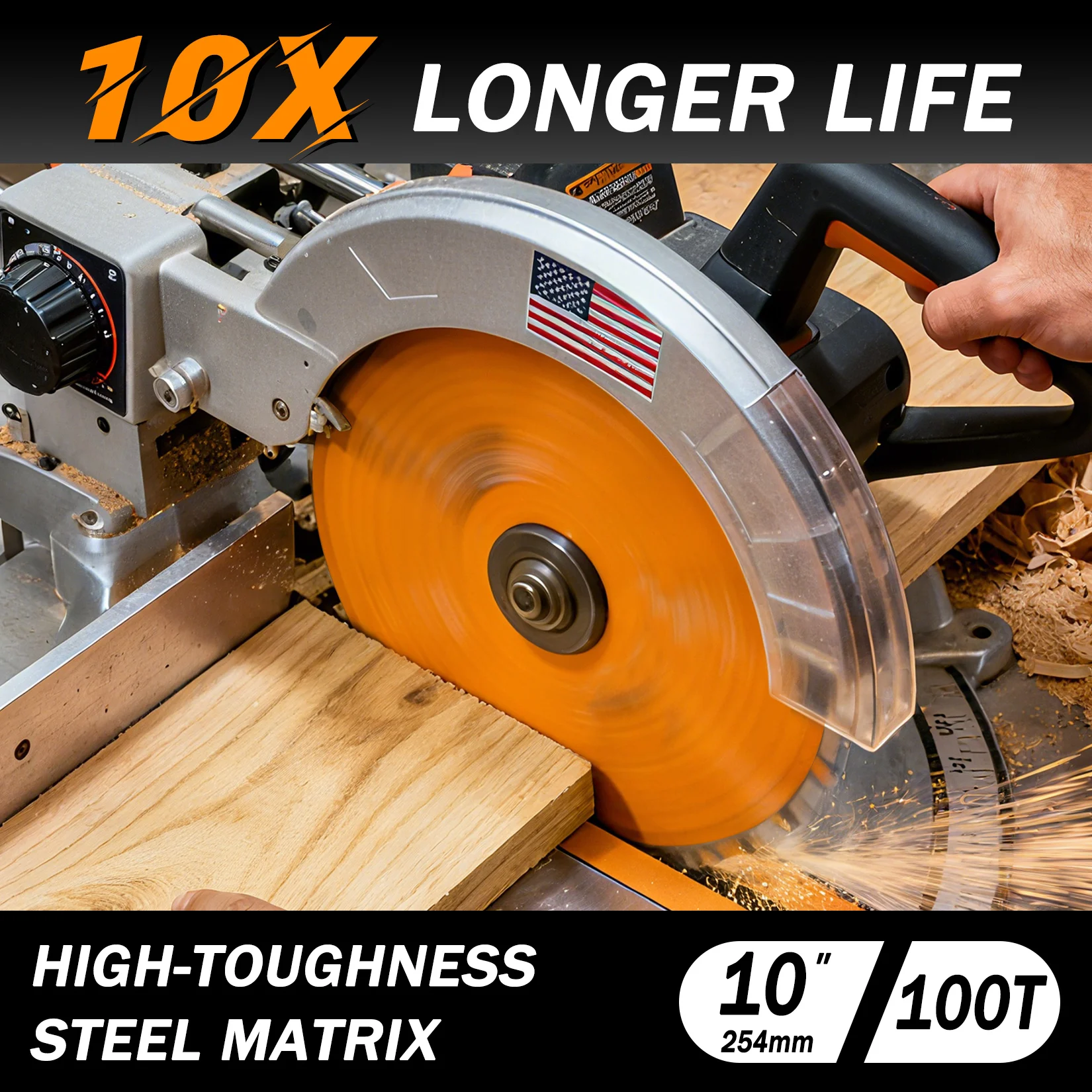 HAPU 10-Inch Miter Saw Blade 100-Tooth Professional Woodworking Saw Blade for Miter Saws Table Saws and Circular Saws Arbor 30mm