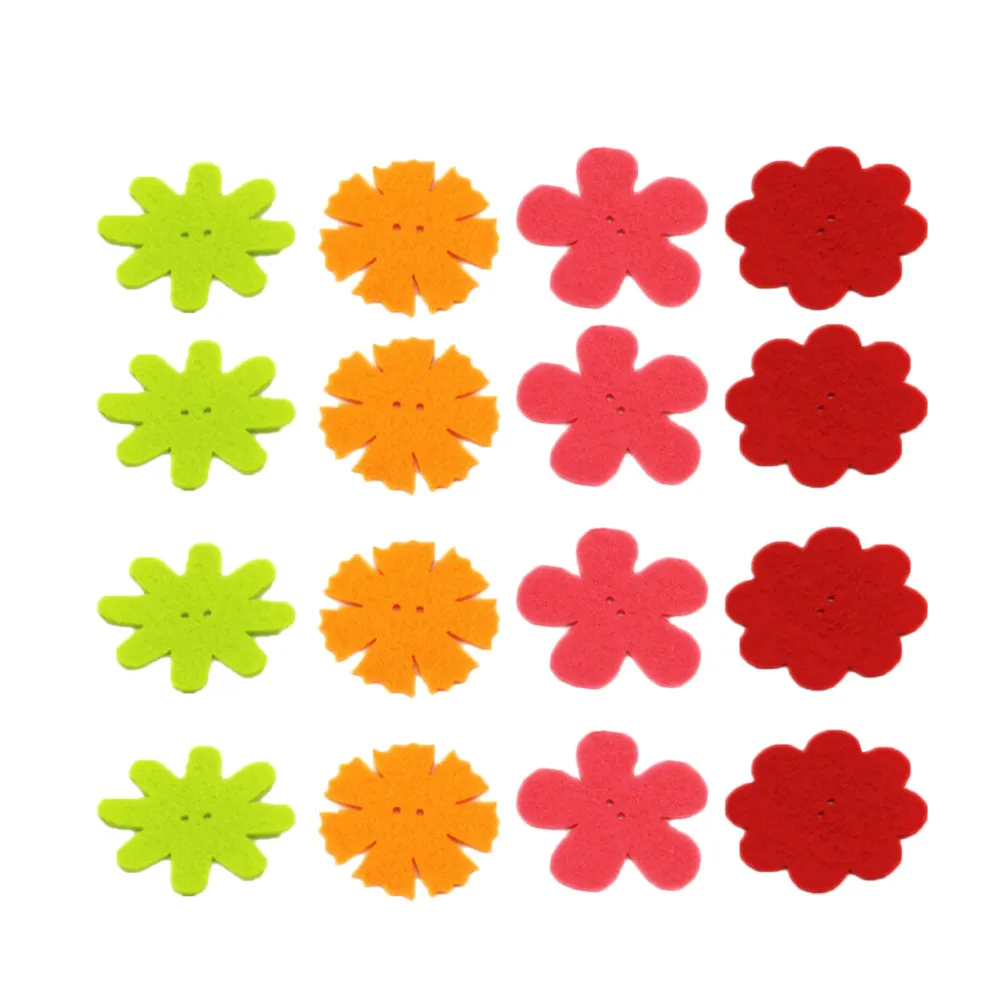 140Pcs Assorted Nonwoven Fabric Flowers DIY Craft Embellishments for Sewing Scrapbooking Jewelry Making Hair Clips Hats Bags