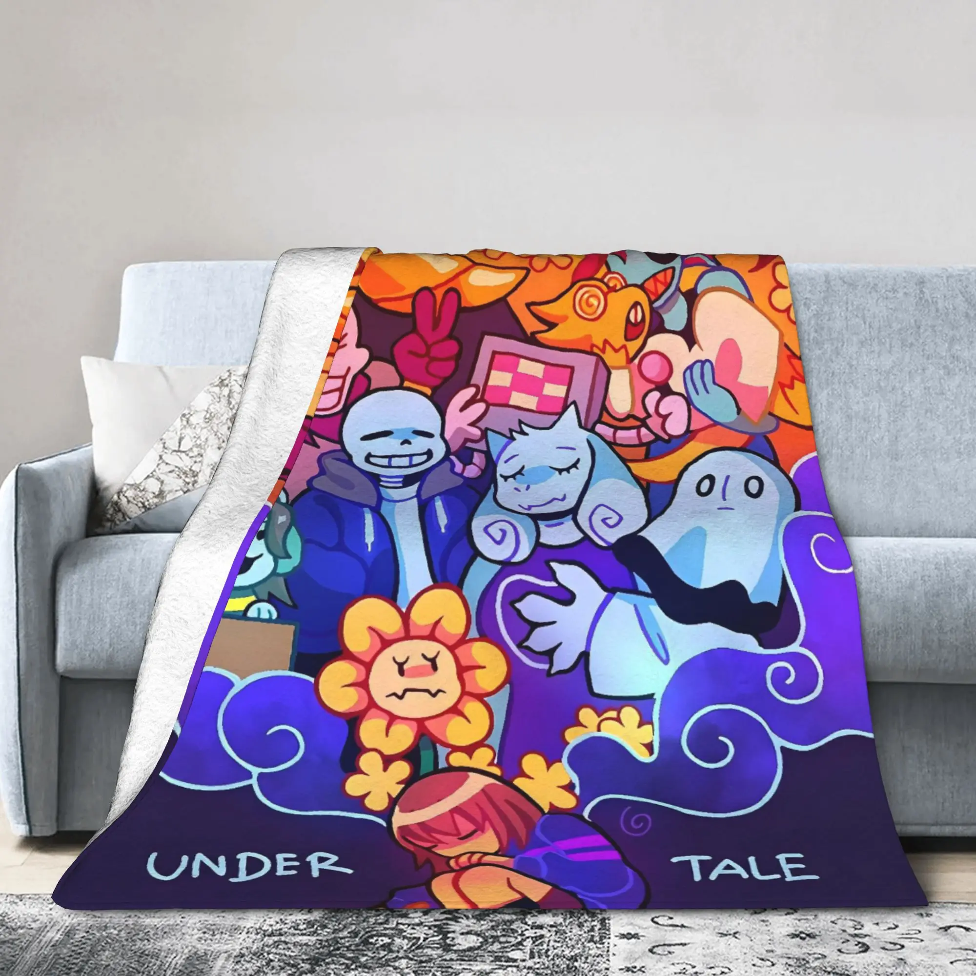 Deltarune Warm Soft Blanket Game Children Plush Throw Blanket Graphic Living Room Flannel Bedspread Sofa Bed Cover